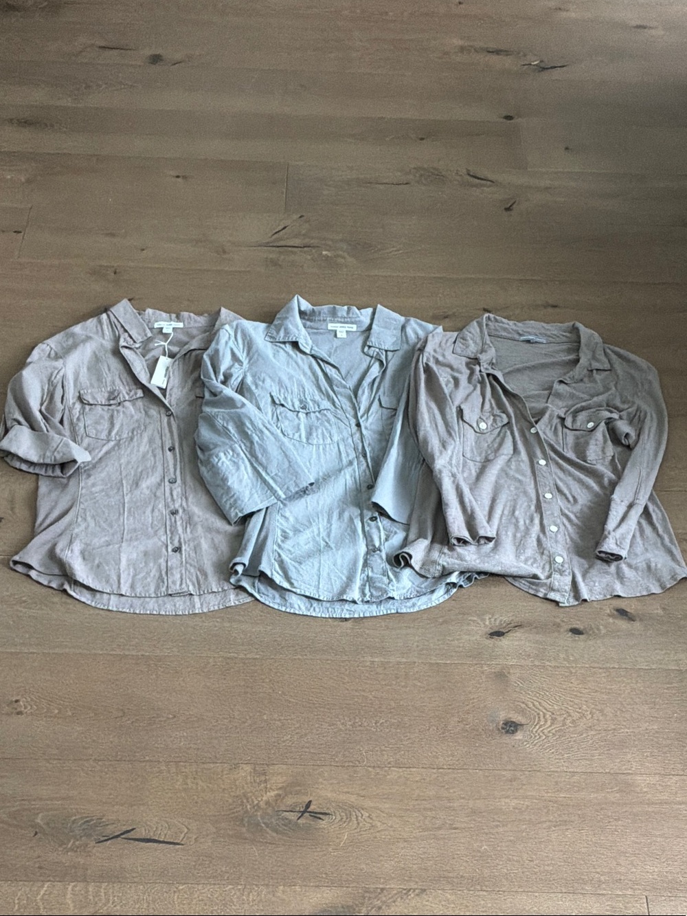 Set of 3 button down tops from James Perse size 4